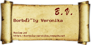 Borbély Veronika névjegykártya