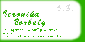 veronika borbely business card